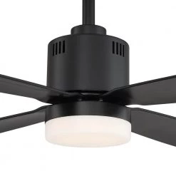 Home Decorators Collection Kitteridge 52 in. LED Indoor Matte Black Ceiling Fan with Light Kit -Fans Shop matte black home decorators collection ceiling fans with lights 35442 hbub 44 1000
