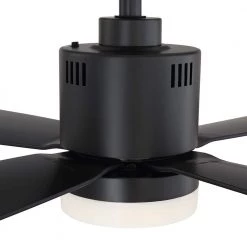 Home Decorators Collection Kitteridge 52 in. LED Indoor Matte Black Ceiling Fan with Light Kit -Fans Shop matte black home decorators collection ceiling fans with lights 35442 hbub 66 1000
