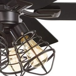 Home Decorators Collection Carlisle 60 in. LED Matte Black Ceiling Fan with Remote Control and Light Kit -Fans Shop matte black home decorators collection ceiling fans with lights 51760 4f 1000