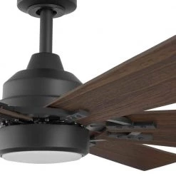 Home Decorators Collection Makenna 60 in. White Color Changing Integrated Outdoor LED Matte Black Ceiling Fan with Light Kit, DC Motor and Remote -Fans Shop matte black home decorators collection ceiling fans with lights 52106 40 1000
