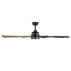 Home Decorators Collection Makenna 60 in. White Color Changing Integrated Outdoor LED Matte Black Ceiling Fan with Light Kit, DC Motor and Remote -Fans Shop matte black home decorators collection ceiling fans with lights 52106 4f 1000