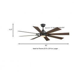 Home Decorators Collection Makenna 60 in. White Color Changing Integrated Outdoor LED Matte Black Ceiling Fan with Light Kit, DC Motor and Remote -Fans Shop matte black home decorators collection ceiling fans with lights 52106 a0 1000