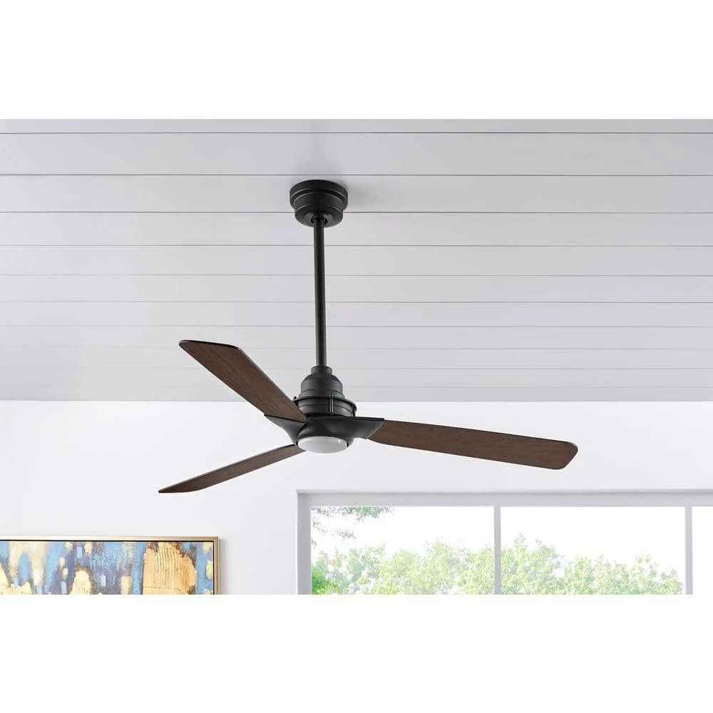 Home Decorators Collection Ester 54 in. White Color Changing Integrated LED Indoor/Outdoor Matte Black Ceiling Fan with Light Kit and Remote 2 Home Decorators Collection Ester 54 in. White Color Changing Integrated LED Indoor/Outdoor Matte Black Ceiling Fan with Light Kit and Remote - Image 2