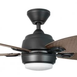 Home Decorators Collection Daniel Island 52 in. White Color Changing Integrated LED Outdoor Matte Black Ceiling Fan with Light Kit and Remote -Fans Shop matte black home decorators collection ceiling fans with lights 52179 40 1000
