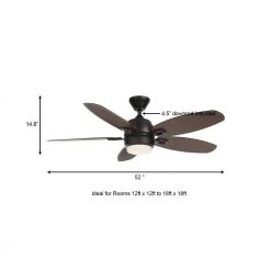 Home Decorators Collection Daniel Island 52 in. White Color Changing Integrated LED Outdoor Matte Black Ceiling Fan with Light Kit and Remote -Fans Shop matte black home decorators collection ceiling fans with lights 52179 a0 1000
