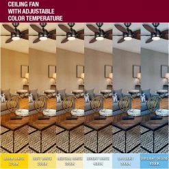 Home Decorators Collection Daniel Island 52 in. White Color Changing Integrated LED Outdoor Matte Black Ceiling Fan with Light Kit and Remote -Fans Shop matte black home decorators collection ceiling fans with lights 52179 d4 1000