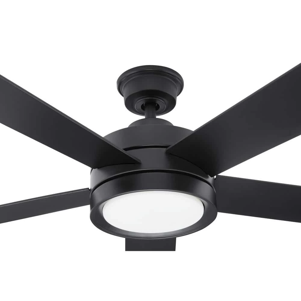 Home Decorators Collection Baxtan 56 in. LED Matte Black Ceiling Fan with Light and Remote Control 5 Home Decorators Collection Baxtan 56 in. LED Matte Black Ceiling Fan with Light and Remote Control - Image 5