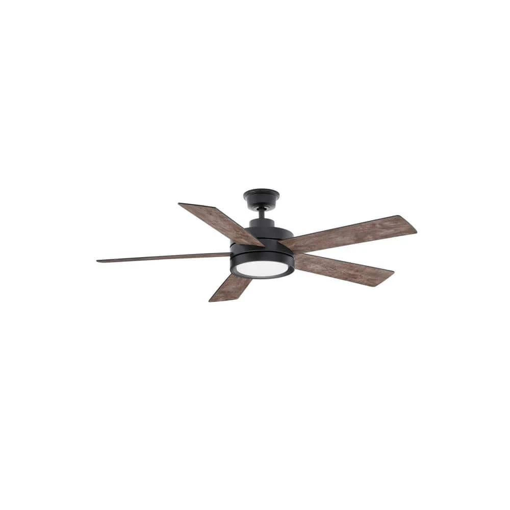 Home Decorators Collection Baxtan 56 in. LED Matte Black Ceiling Fan with Light and Remote Control 3 Home Decorators Collection Baxtan 56 in. LED Matte Black Ceiling Fan with Light and Remote Control - Image 3