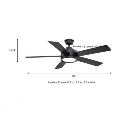 Home Decorators Collection Baxtan 56 in. LED Matte Black Ceiling Fan with Light and Remote Control 13 Home Decorators Collection Baxtan 56 in. LED Matte Black Ceiling Fan with Light and Remote Control -Fans Shop matte black home decorators collection ceiling fans with lights am731a mbk a0 1000