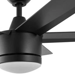 Home Decorators Collection Merwry 48 in. Integrated LED Indoor Matte Black Ceiling Fan with Light Kit and Remote Control -Fans Shop matte black home decorators collection ceiling fans with lights sw1422 48in mbk 66 1000