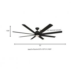 Home Decorators Collection Kensgrove 72 in. Integrated LED Indoor/Outdoor Matte Black Ceiling Fan with Light and Remote Control -Fans Shop matte black home decorators collection ceiling fans with lights yg493e mbk 77 1000