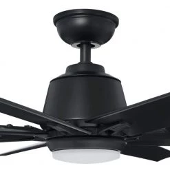 Home Decorators Collection Kensgrove 72 in. Integrated LED Indoor/Outdoor Matte Black Ceiling Fan with Light and Remote Control -Fans Shop matte black home decorators collection ceiling fans with lights yg493e mbk c3 1000