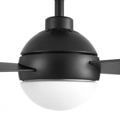 Home Decorators Collection Alisio 44 in. LED Matte Black Ceiling Fan with Light and Remote Control -Fans Shop matte black home decorators collection ceiling fans with lights yg768a mbk 1d 1000