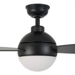 Home Decorators Collection Alisio 44 in. LED Matte Black Ceiling Fan with Light and Remote Control -Fans Shop matte black home decorators collection ceiling fans with lights yg768a mbk a0 1000