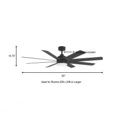 Home Decorators Collection Celene 62 in. LED Indoor/Outdoor Matte Black Ceiling Fan with Light and Remote Control with Color Changing Technology -Fans Shop matte black home decorators collection ceiling fans with lights yg908a mbk a0 1000