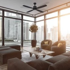 Home Decorators Collection Kitteridge 52 in. Indoor Matte Black Ceiling Fan -Fans Shop matte black home decorators collection ceiling fans without lights 34777 hbub 40 1000