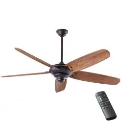 Home Decorators Collection Altura 68 in. Matte Black Ceiling Fan with Downrod, Remote Control and Reversible DC Motor; Light Kit Compatible