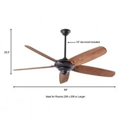 Home Decorators Collection Altura 68 in. Matte Black Ceiling Fan with Downrod, Remote Control and Reversible DC Motor; Light Kit Compatible -Fans Shop matte black home decorators collection ceiling fans without lights 99981 a0 1000