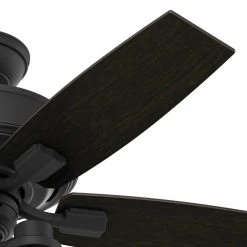 Hunter Bennett 44 in. Indoor Matte Black Ceiling Fan with Light Kit and Remote Control -Fans Shop matte black hunter ceiling fans with lights 50416 1f 1000