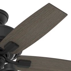 Hunter Bennett 44 in. Indoor Matte Black Ceiling Fan with Light Kit and Remote Control -Fans Shop matte black hunter ceiling fans with lights 50416 4f 1000