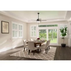 Hunter Stratford 52 in. LED Indoor Matte Black Ceiling Fan with Light Kit -Fans Shop matte black hunter ceiling fans with lights 50486 40 1000