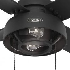 Hunter Spring Valley 52 in. Indoor/Outdoor Matte Black Ceiling Fan with Light -Fans Shop matte black hunter ceiling fans with lights 51301 44 1000