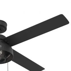 Hunter Spring Valley 52 in. Indoor/Outdoor Matte Black Ceiling Fan with Light -Fans Shop matte black hunter ceiling fans with lights 51301 fa 1000