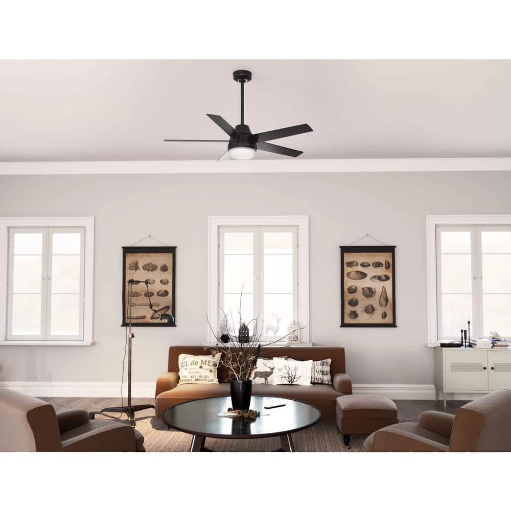 Hunter Aerodyne 52 in. Indoor Matte Black Smart Ceiling Fan with Light Kit and Remote Control 10 Hunter Aerodyne 52 in. Indoor Matte Black Smart Ceiling Fan with Light Kit and Remote Control - Image 10