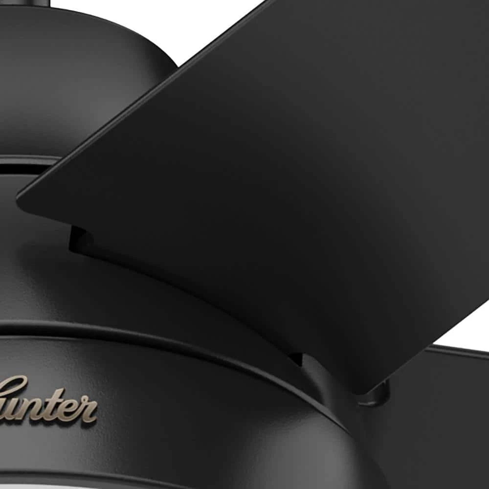 Hunter Aerodyne 52 in. Indoor Matte Black Smart Ceiling Fan with Light Kit and Remote Control 11 Hunter Aerodyne 52 in. Indoor Matte Black Smart Ceiling Fan with Light Kit and Remote Control - Image 11