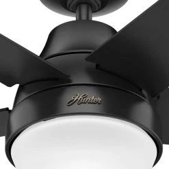 Hunter Aerodyne 52 in. Indoor Matte Black Smart Ceiling Fan with Light Kit and Remote Control 16 Hunter Aerodyne 52 in. Indoor Matte Black Smart Ceiling Fan with Light Kit and Remote Control -Fans Shop matte black hunter ceiling fans with lights 51314 a0 1000