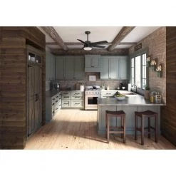 Hunter Tarrant 52 in. LED Indoor/Outdoor Matte Black Ceiling Fan with Light and Remote 24 Hunter Tarrant 52 in. LED Indoor/Outdoor Matte Black Ceiling Fan with Light and Remote -Fans Shop matte black hunter ceiling fans with lights 51340 1f 1000