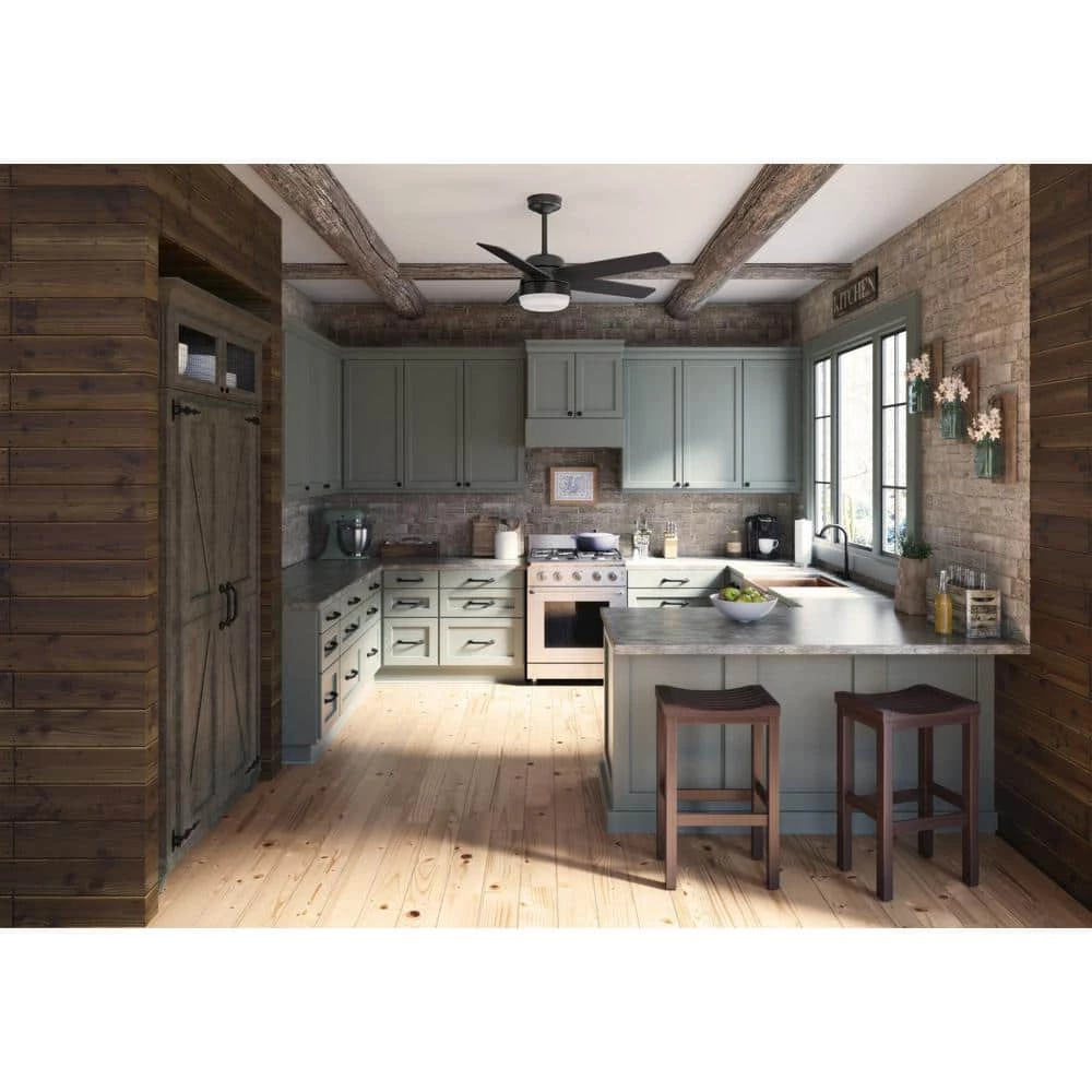 Hunter Tarrant 52 in. LED Indoor/Outdoor Matte Black Ceiling Fan with Light and Remote 4 Hunter Tarrant 52 in. LED Indoor/Outdoor Matte Black Ceiling Fan with Light and Remote - Image 4