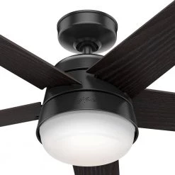 Hunter Tarrant 52 in. LED Indoor/Outdoor Matte Black Ceiling Fan with Light and Remote 28 Hunter Tarrant 52 in. LED Indoor/Outdoor Matte Black Ceiling Fan with Light and Remote -Fans Shop matte black hunter ceiling fans with lights 51340 d4 1000