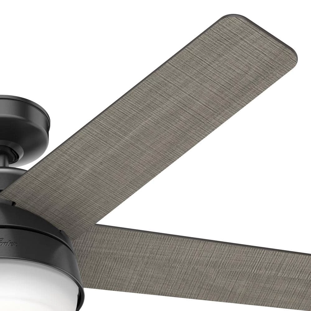 Hunter Tarrant 52 in. LED Indoor/Outdoor Matte Black Ceiling Fan with Light and Remote 12 Hunter Tarrant 52 in. LED Indoor/Outdoor Matte Black Ceiling Fan with Light and Remote - Image 12