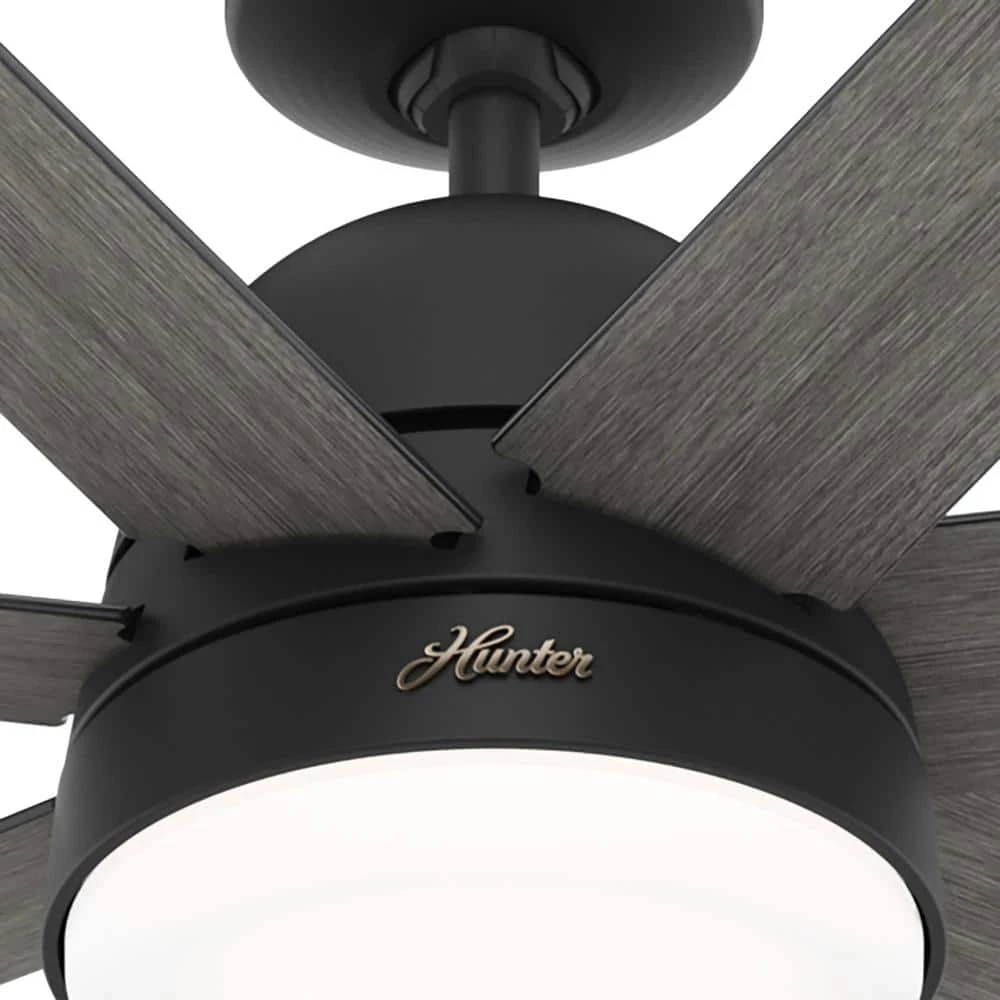 Hunter Phenomenon 70 in. Indoor Matte Black Smart Ceiling Fan with Remote and Light Kit 11 Hunter Phenomenon 70 in. Indoor Matte Black Smart Ceiling Fan with Remote and Light Kit - Image 11
