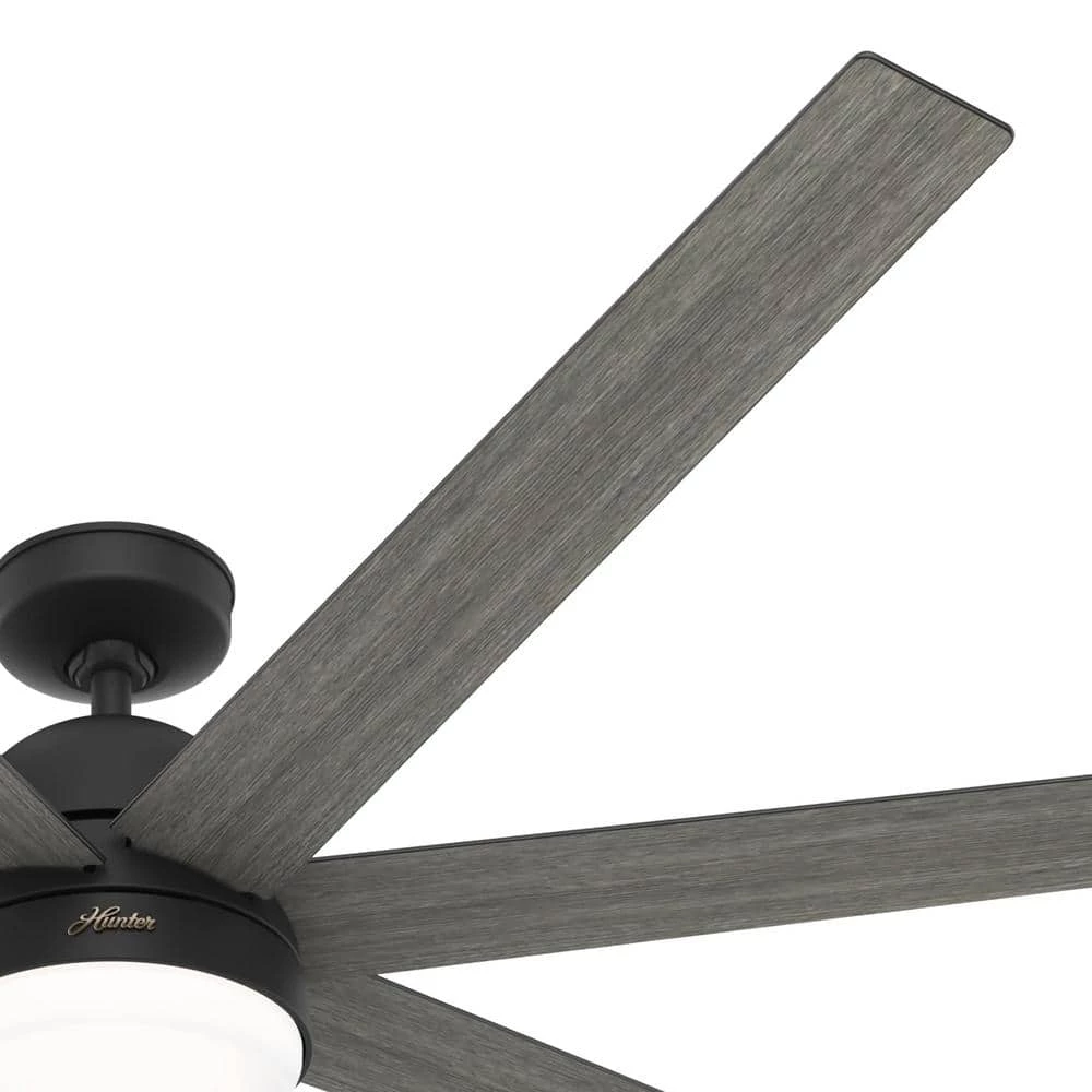 Hunter Phenomenon 70 in. Indoor Matte Black Smart Ceiling Fan with Remote and Light Kit 6 Hunter Phenomenon 70 in. Indoor Matte Black Smart Ceiling Fan with Remote and Light Kit - Image 6