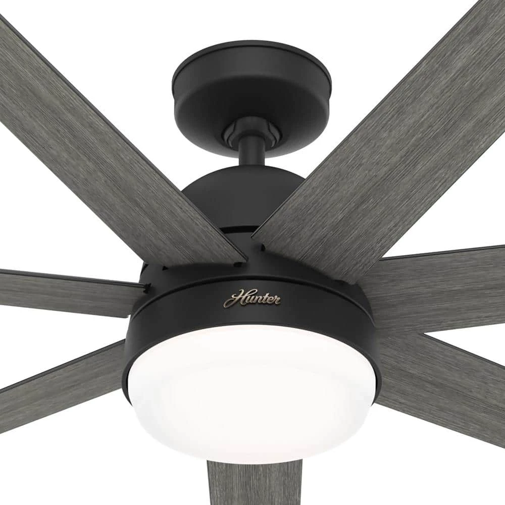 Hunter Phenomenon 70 in. Indoor Matte Black Smart Ceiling Fan with Remote and Light Kit 12 Hunter Phenomenon 70 in. Indoor Matte Black Smart Ceiling Fan with Remote and Light Kit - Image 12