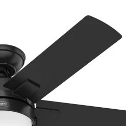 Hunter Zeal 44 in. Matte Black Indoor Ceiling Fan with Light Kit 20 Hunter Zeal 44 in. Matte Black Indoor Ceiling Fan with Light Kit -Fans Shop matte black hunter ceiling fans with lights 51455 4f 1000