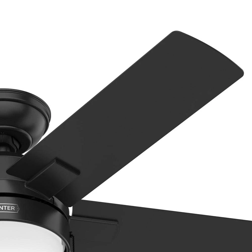 Hunter Zeal 44 in. Matte Black Indoor Ceiling Fan with Light Kit 9 Hunter Zeal 44 in. Matte Black Indoor Ceiling Fan with Light Kit - Image 9