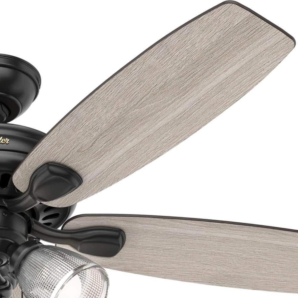 Hunter Highbury II 52 in. LED Indoor Matte Black Ceiling Fan with Light Kit 5 Hunter Highbury II 52 in. LED Indoor Matte Black Ceiling Fan with Light Kit - Image 5