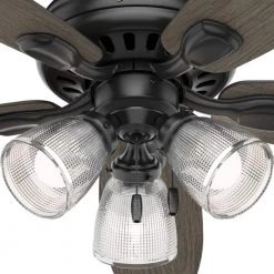 Hunter Highbury II 52 in. LED Indoor Matte Black Ceiling Fan with Light Kit 11 Hunter Highbury II 52 in. LED Indoor Matte Black Ceiling Fan with Light Kit -Fans Shop matte black hunter ceiling fans with lights 52028 40 1000