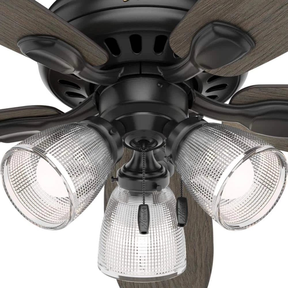 Hunter Highbury II 52 in. LED Indoor Matte Black Ceiling Fan with Light Kit 3 Hunter Highbury II 52 in. LED Indoor Matte Black Ceiling Fan with Light Kit - Image 3