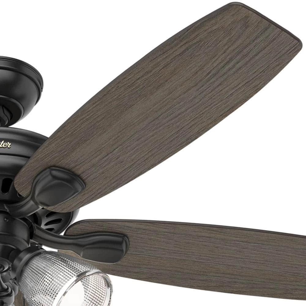 Hunter Highbury II 52 in. LED Indoor Matte Black Ceiling Fan with Light Kit 4 Hunter Highbury II 52 in. LED Indoor Matte Black Ceiling Fan with Light Kit - Image 4