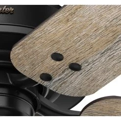 Hunter Port Isabel 52 in. LED Indoor/Outdoor Matte Black Ceiling Fan with Light Kit -Fans Shop matte black hunter ceiling fans with lights 53420 31 1000