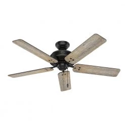 Hunter Port Isabel 52 in. LED Indoor/Outdoor Matte Black Ceiling Fan with Light Kit -Fans Shop matte black hunter ceiling fans with lights 53420 44 1000