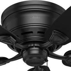 Hunter Sea Wind 48 in. Indoor/Outdoor Matte Black Ceiling Fan -Fans Shop matte black hunter ceiling fans without lights 53118 a0 1000