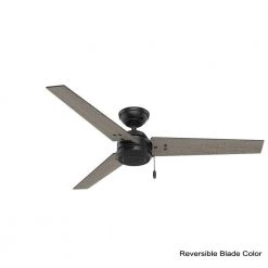 Hunter Cassius 52 in. Indoor/Outdoor Matte Black Ceiling Fan -Fans Shop matte black hunter ceiling fans without lights 59264 40 1000