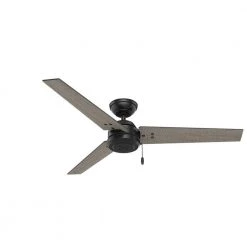 Hunter Cassius 52 in. Indoor/Outdoor Matte Black Ceiling Fan -Fans Shop matte black hunter ceiling fans without lights 59264 76 1000