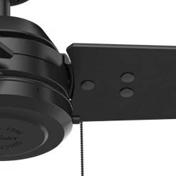 Hunter Cassius 52 in. Indoor/Outdoor Matte Black Ceiling Fan -Fans Shop matte black hunter ceiling fans without lights 59264 c3 1000