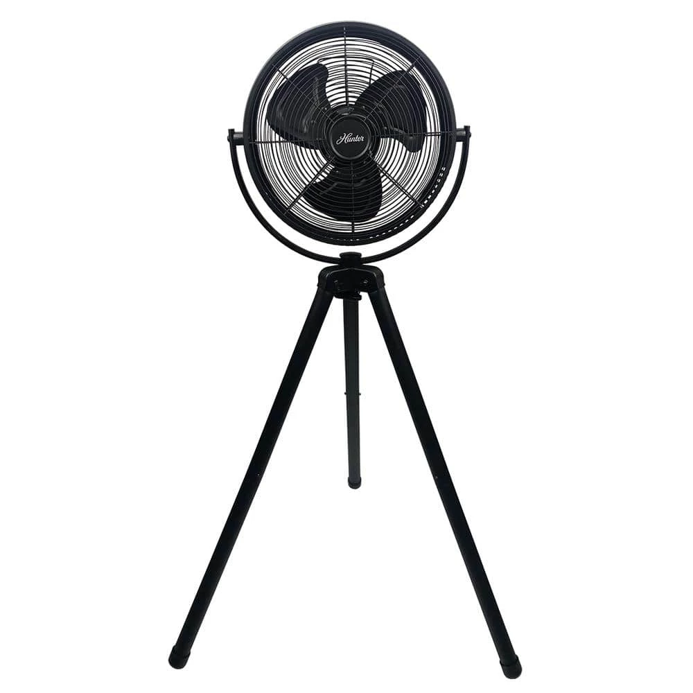 Hunter Retro All-Metal 12 in. Oscillating Pedestal Fan with Tripod Stand 1 Hunter Retro All-Metal 12 in. Oscillating Pedestal Fan with Tripod Stand